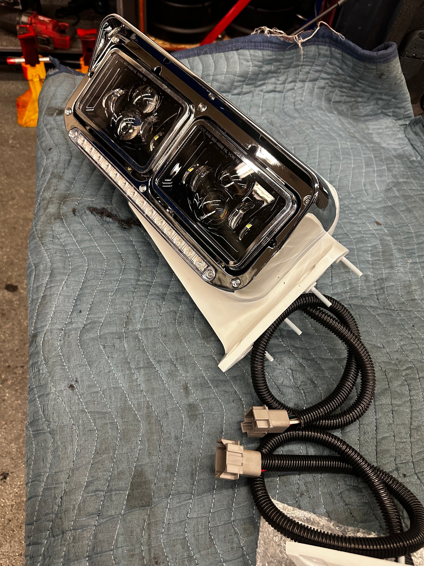 379 Shaved headlights set, polished