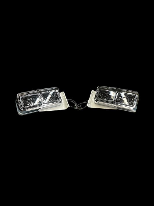 379 Shaved headlights set, polished