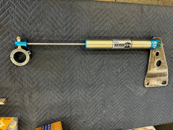 King steering stabilizer shock with mounting bracket and collar for heavy duty truck