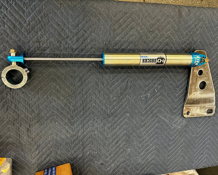 King steering stabilizer shock with mounting bracket and collar for heavy duty truck