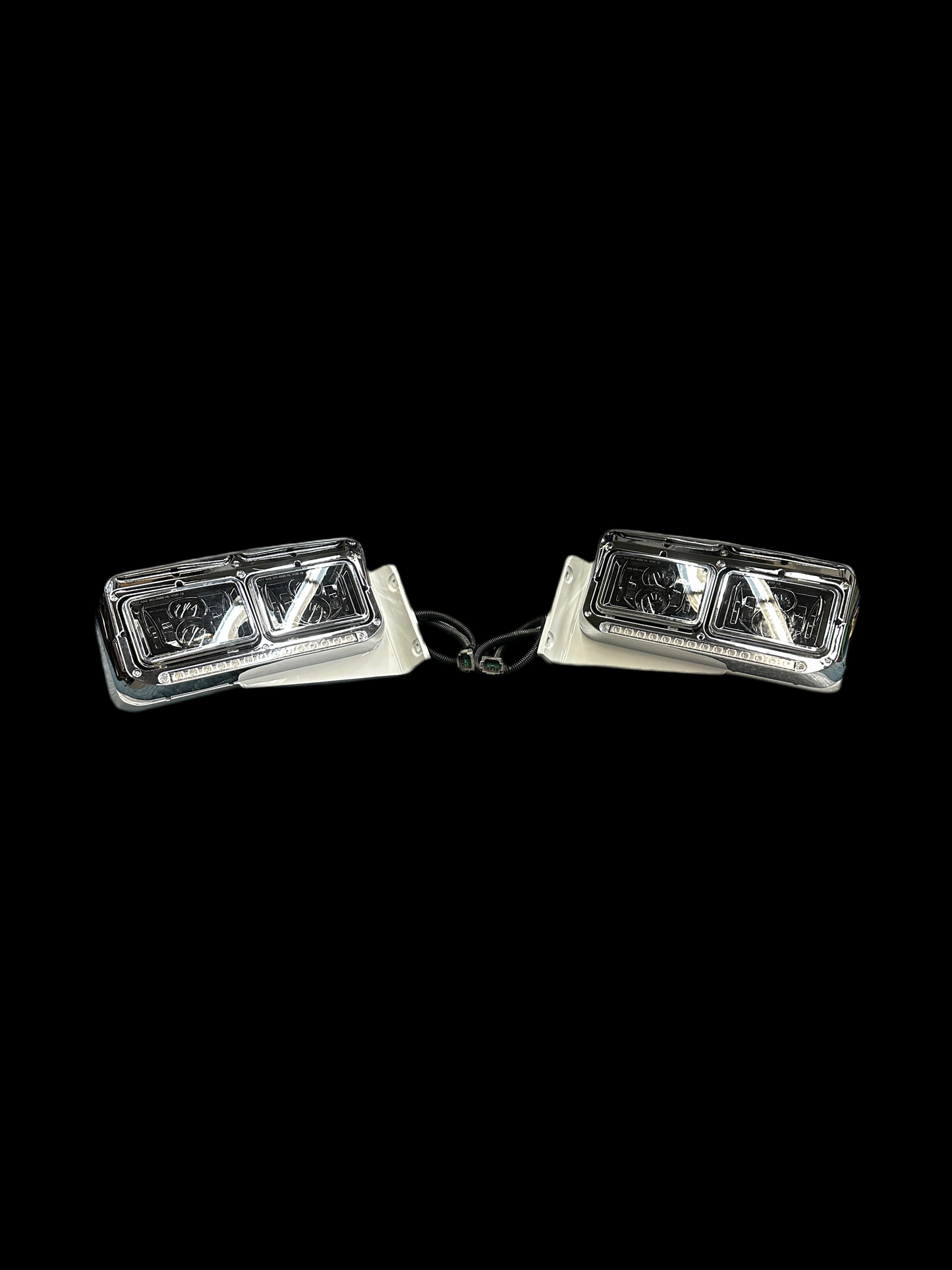 379 Shaved headlights set, polished