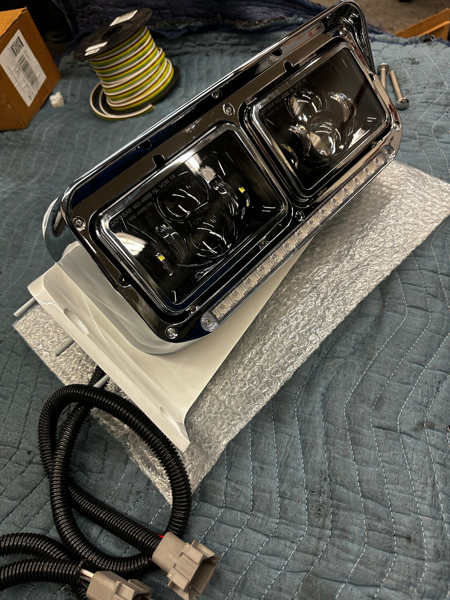 379 Shaved headlights set, polished