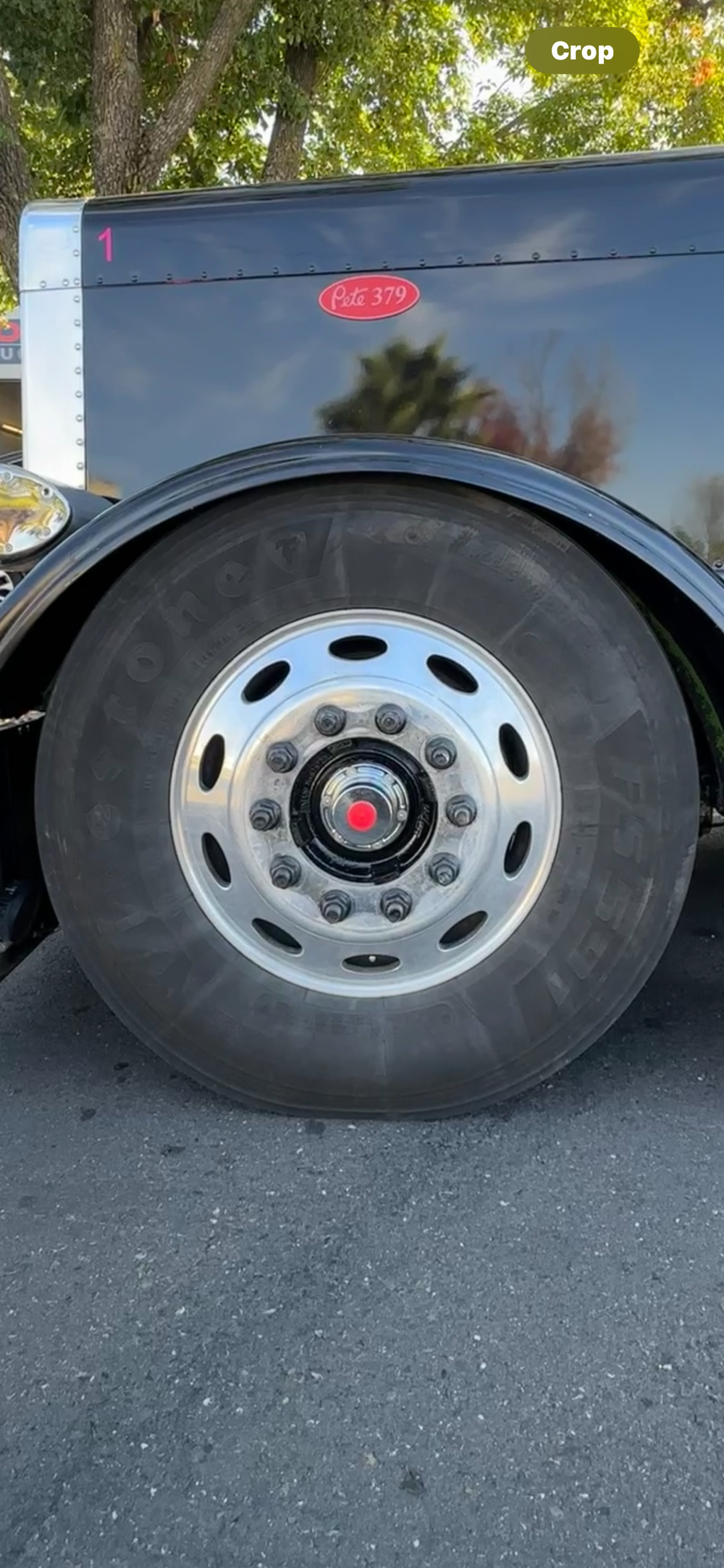 Billet chrome steer axle hub cap