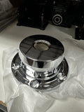Billet chrome steer axle hub cap