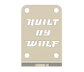 Metal custom truck part with four holes and cutout text, heavy duty fabrication piece